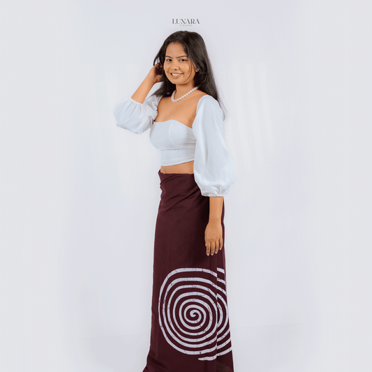 The 'Kombuwa' Sarong - Maroon