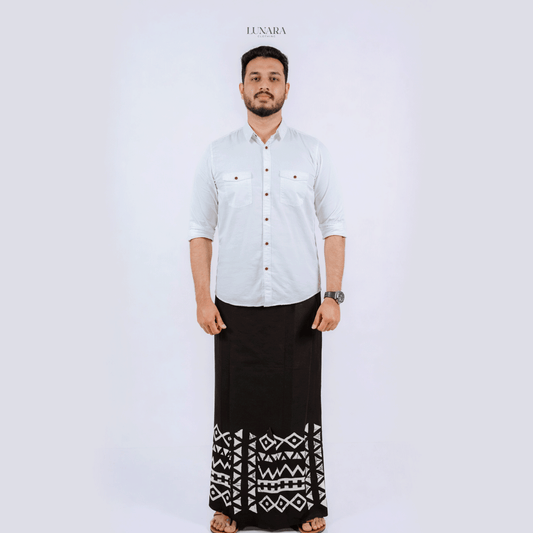 The 'Rataa' Sarong - Black & White