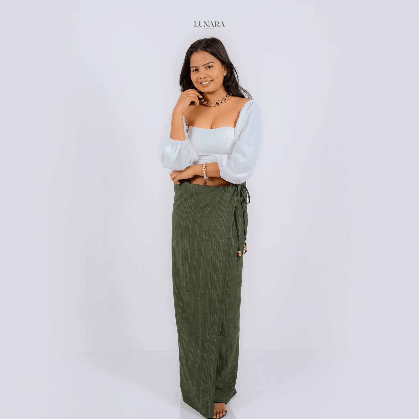 Lunara Essentials Lungi - Olive Green