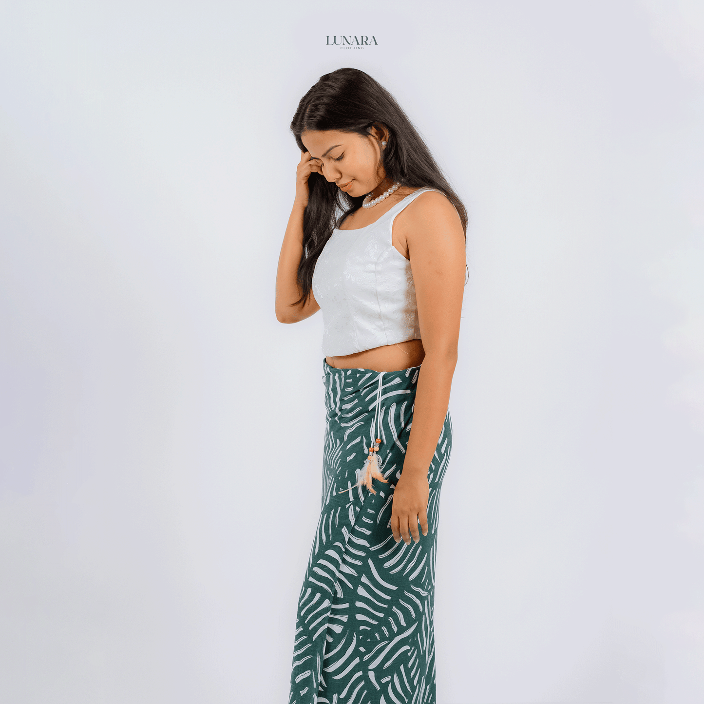 Lunara Luxe Linen Lungi - Green