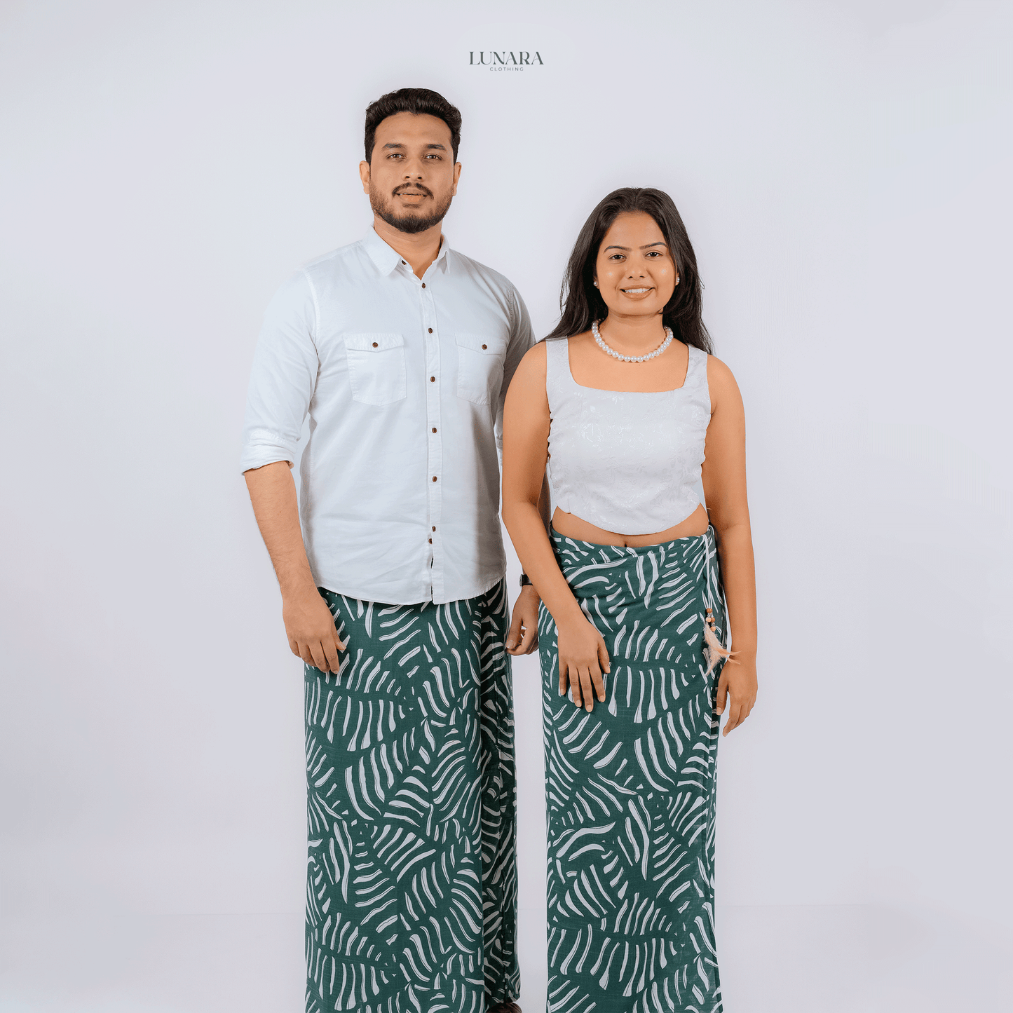 Lunara Luxe Linen Lungi - Green