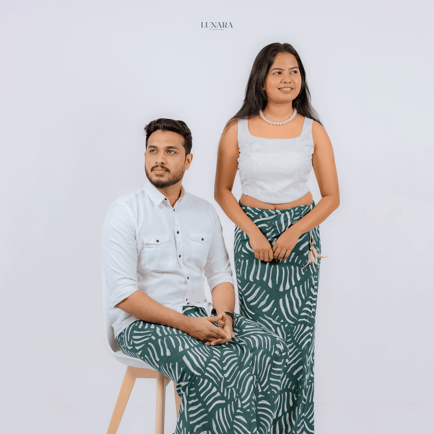 Lunara Luxe Linen Lungi - Green