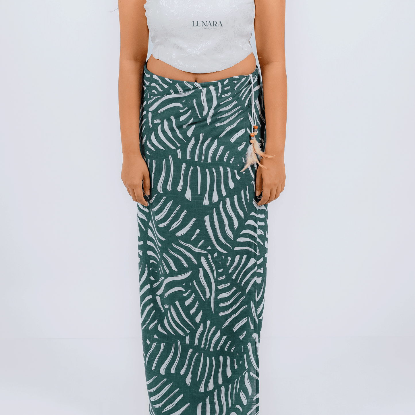 Lunara Luxe Linen Lungi - Green
