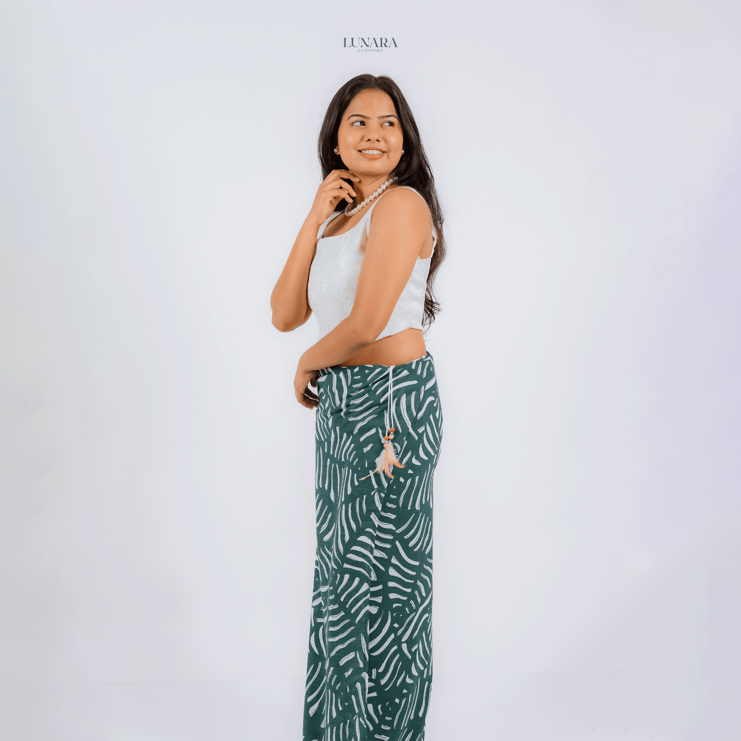 Lunara Luxe Linen Lungi - Green