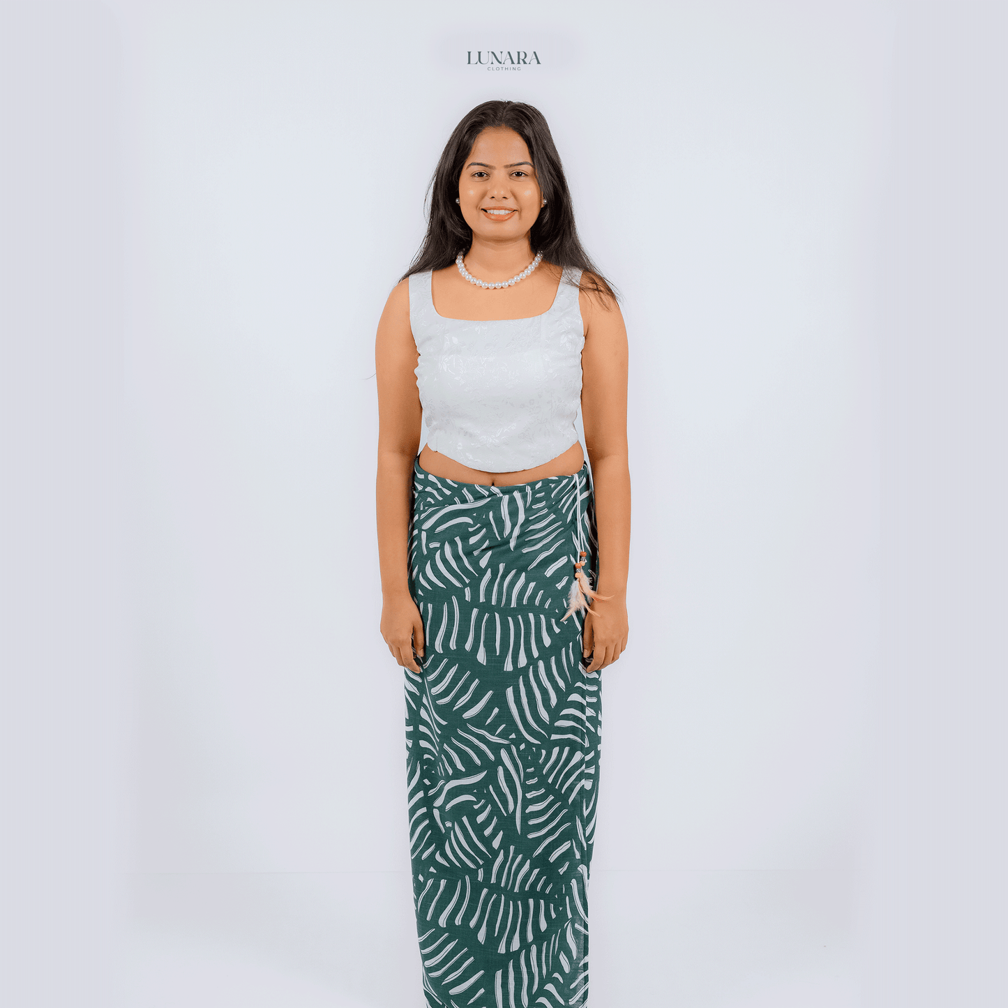 Lunara Luxe Linen Lungi - Green